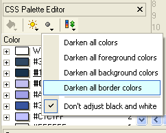 The CSS Palette Editor