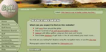 Golf.uk.net screenshot