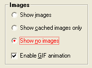 Opera's option to switch off images